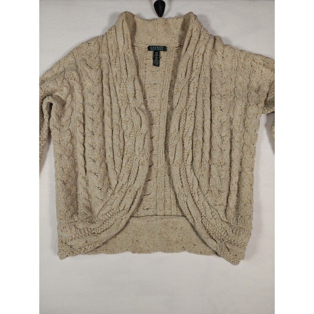 Lauren Ralph Lauren Hand Knit Cardigan Sweater Wool Women’s Cozy Classic